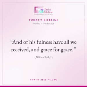 Verse card: John 1:16 (KJV)